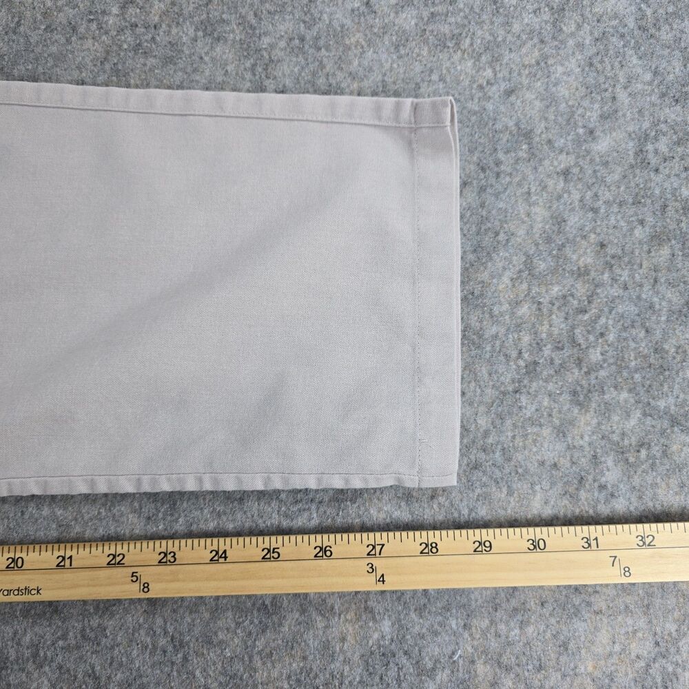Coofandy Men's Linen Blend Elastic Waist Straight Leg Casual Pants Size L Ivory - Picture 7 of 8